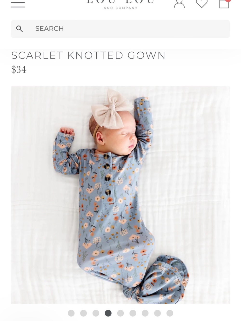 Lou Lou & Company Scarlet knotted gown - Picture 3 of 5